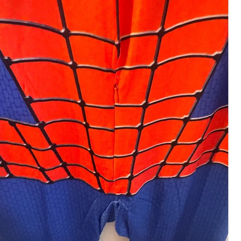 Marvel Spiderman Costume Full Body Jumpsuit with Mask Red Blue Kids Size 150 CM